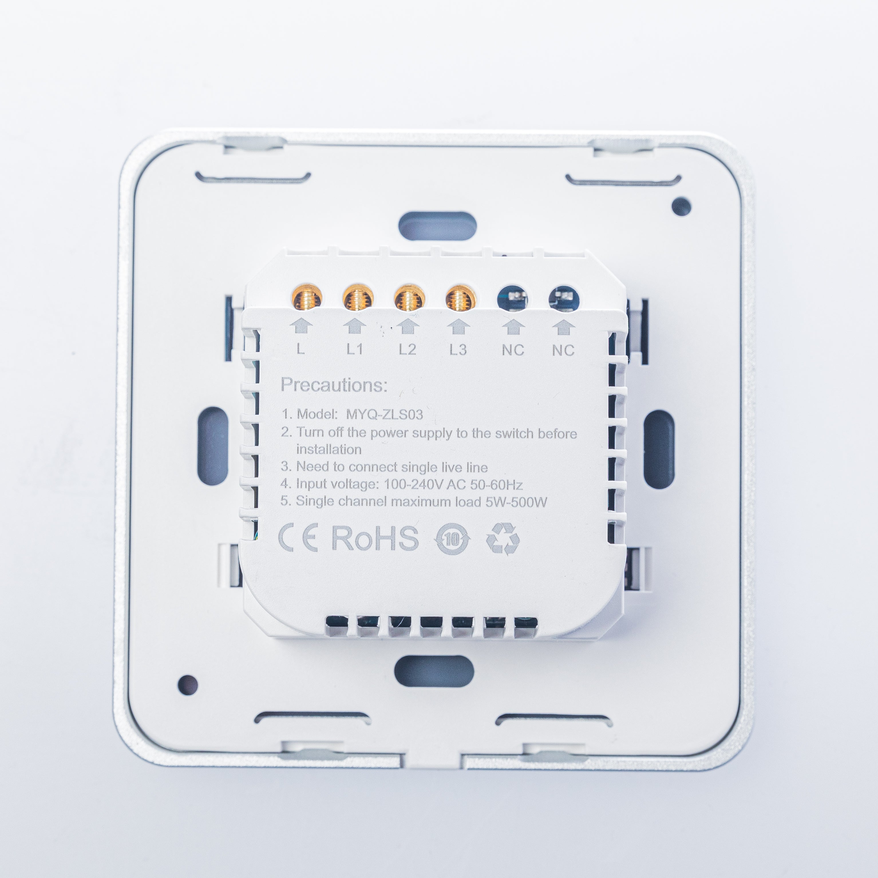 Okos kapcsoló, ZigBee protokoll, 3 gomb, közvetlen vezérlésel mobiltelefonjáról, Tuya©